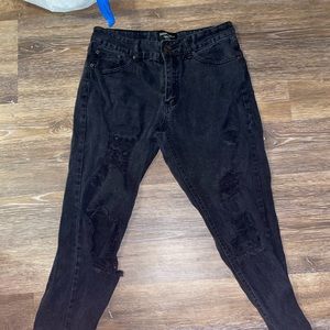 Boohoo Man Black Ripped Skinny Jeans